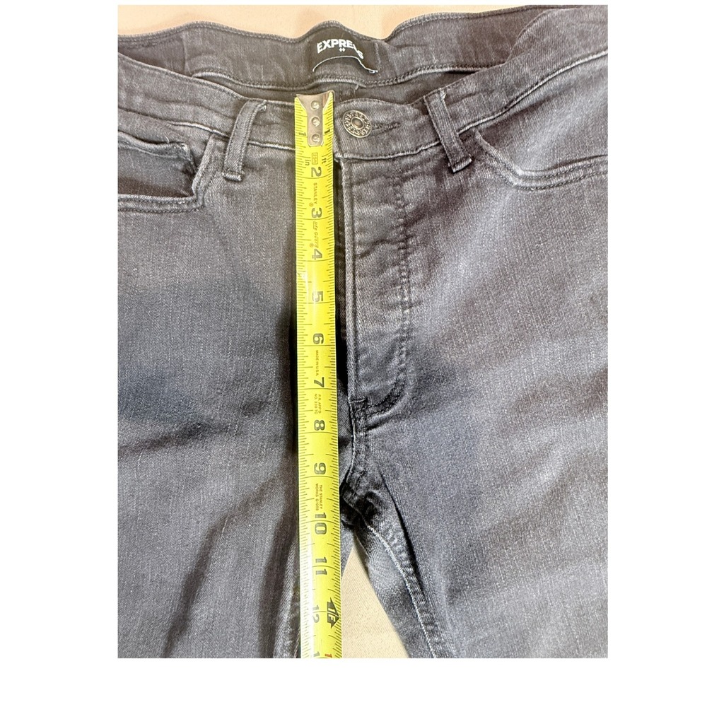 Express Womens Jeans 10R Black Skinny Mid Rise Stretch Denim 027200312 - Picture 5 of 13
